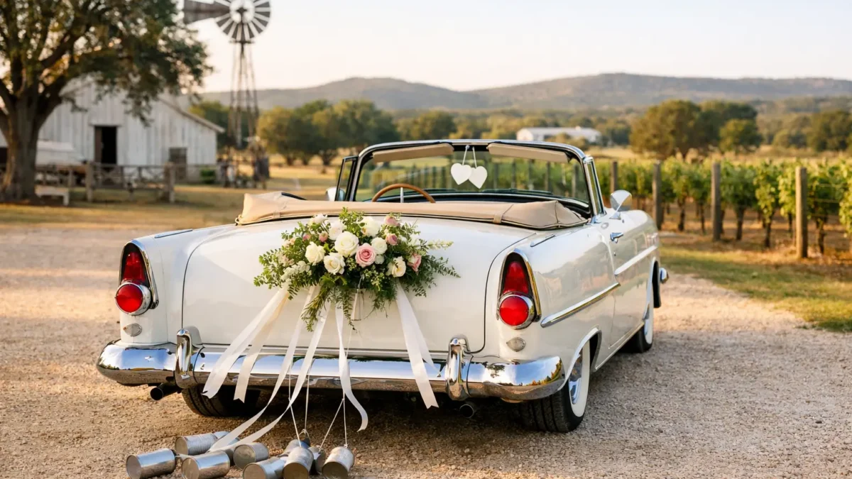 Wedding Getaway Car Fredericksburg TX