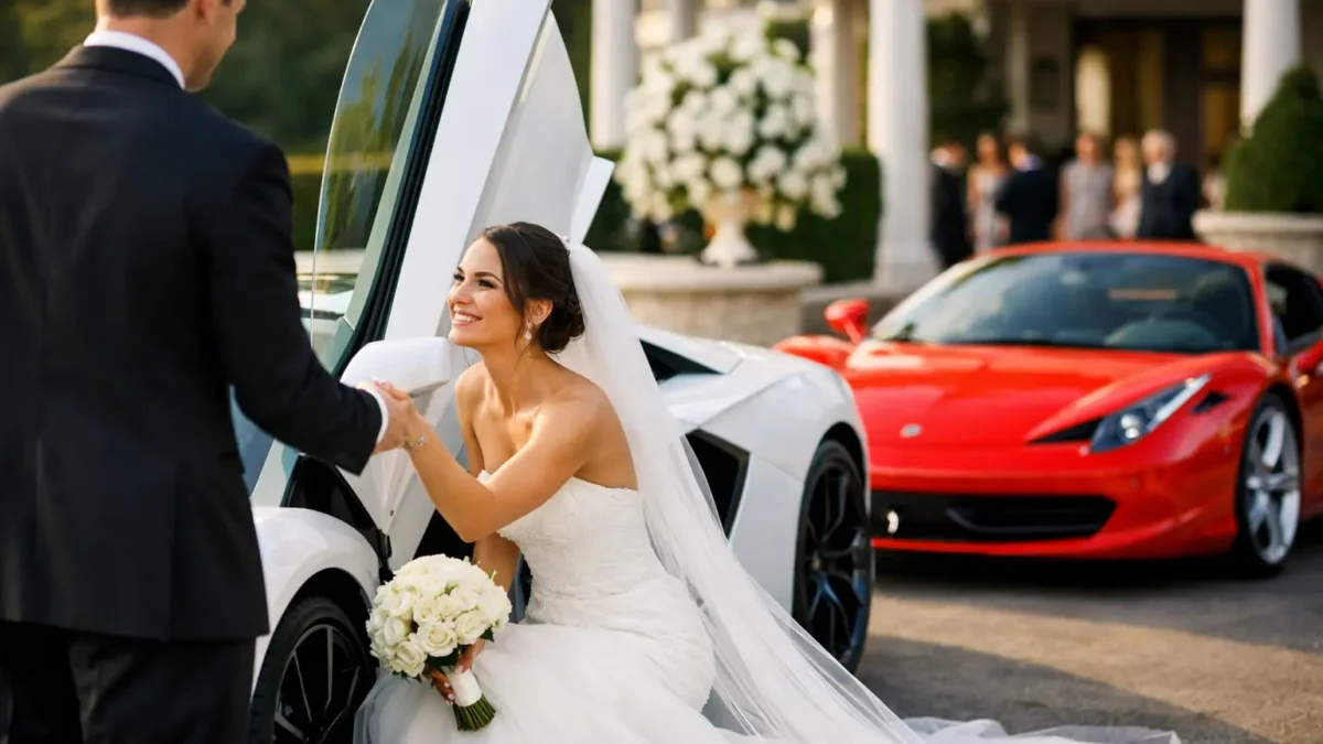 Exotic Car Weddings That Make an Entrance