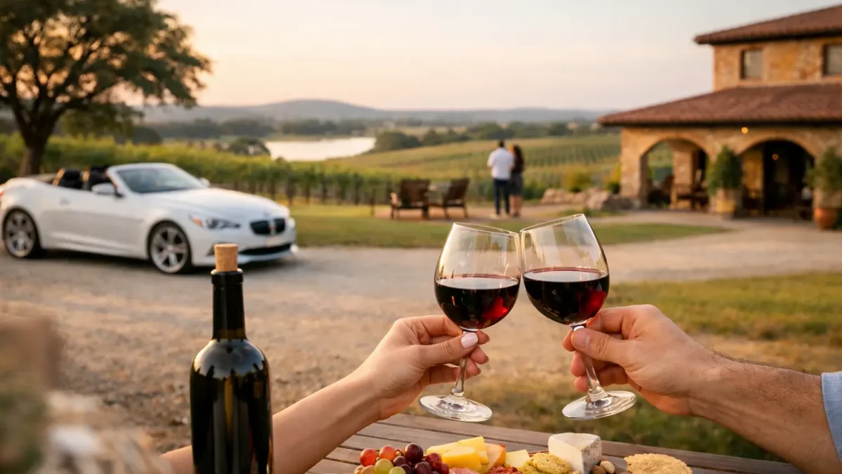 Luxury Winery Date Itinerary Example in Texas
