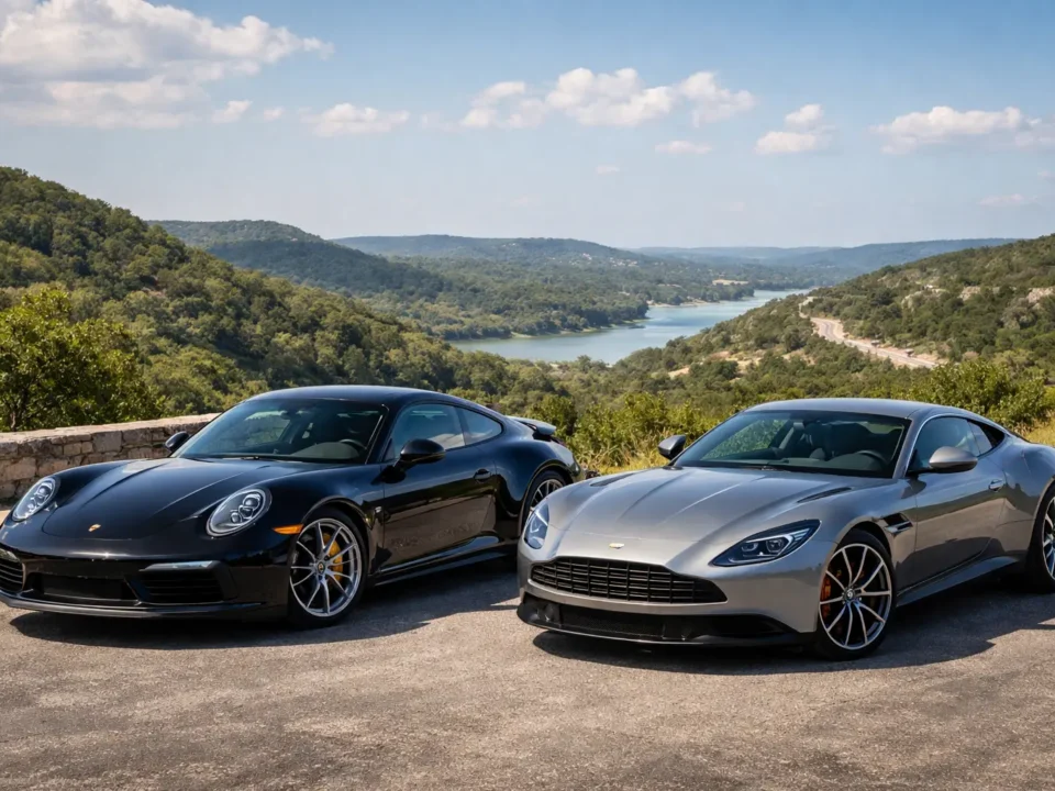 Porsche or Aston Martin Rental for Hill Country