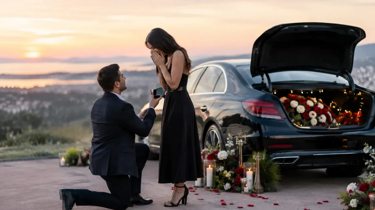 Proposal Arrival Car Ideas That Set the Scene