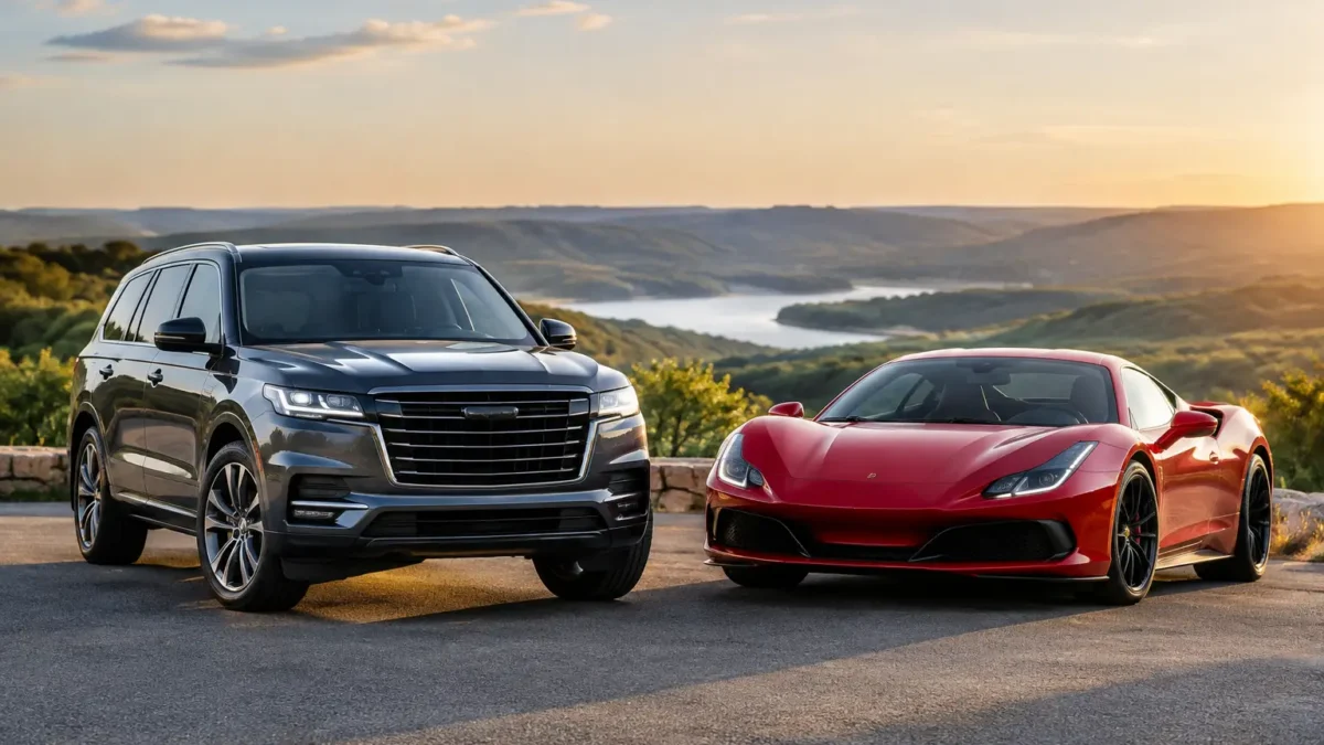 Luxury SUV Versus Sports Car for Hill Country